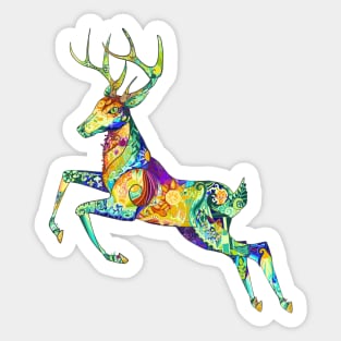 Jumping Deer Sticker